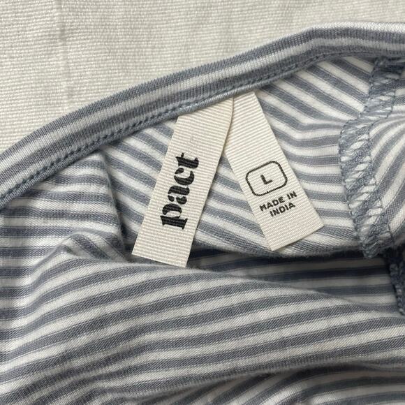 Pact Mixed Striped Floral Crisscross Mini Dress Large Women's Organic Cotton - Picture 6 of 6